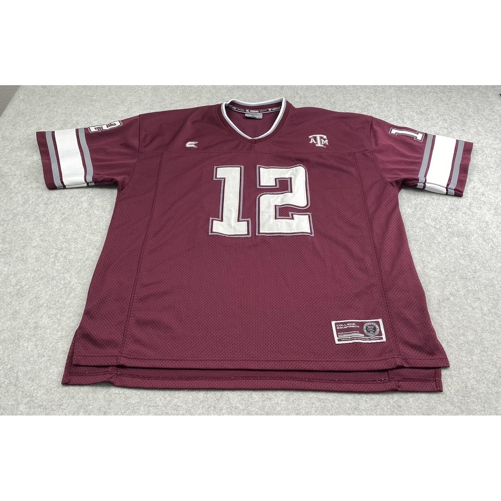 Texas A&M Aggies Jersey Mens XL Maroon Red NCAA Football Colosseum Athletics #12